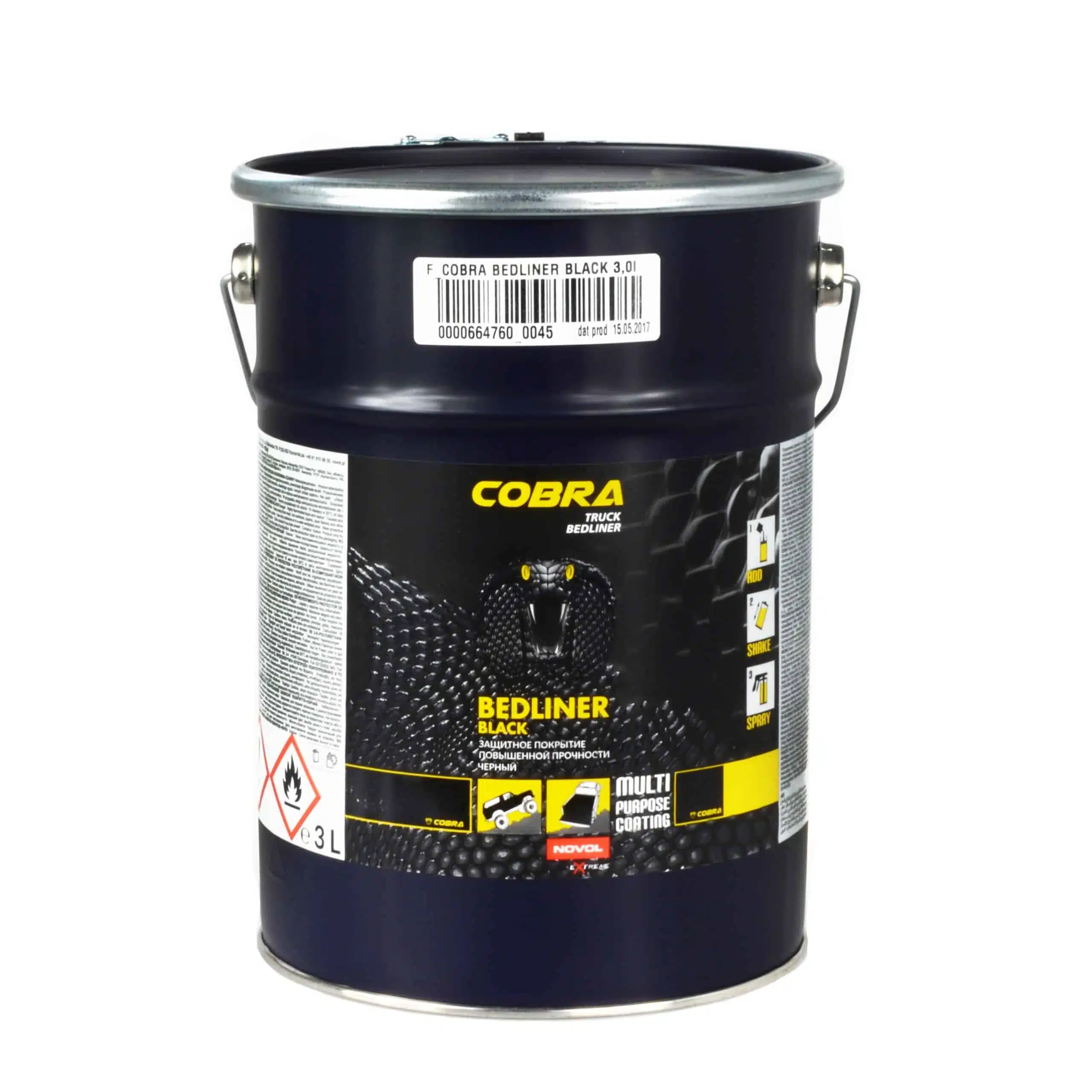 NOVOL COBRA BEDLINER BLACK 3L