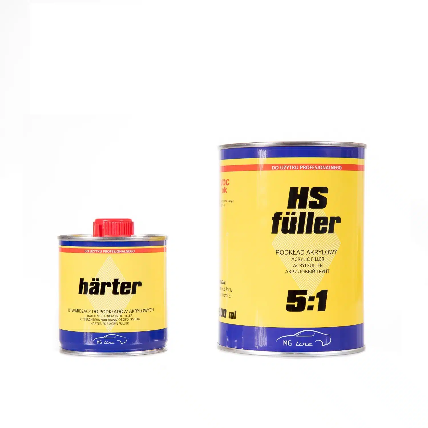 MG PODKŁAD AKRYLOWY HS fuller 5+1 1L kpl. SZARY