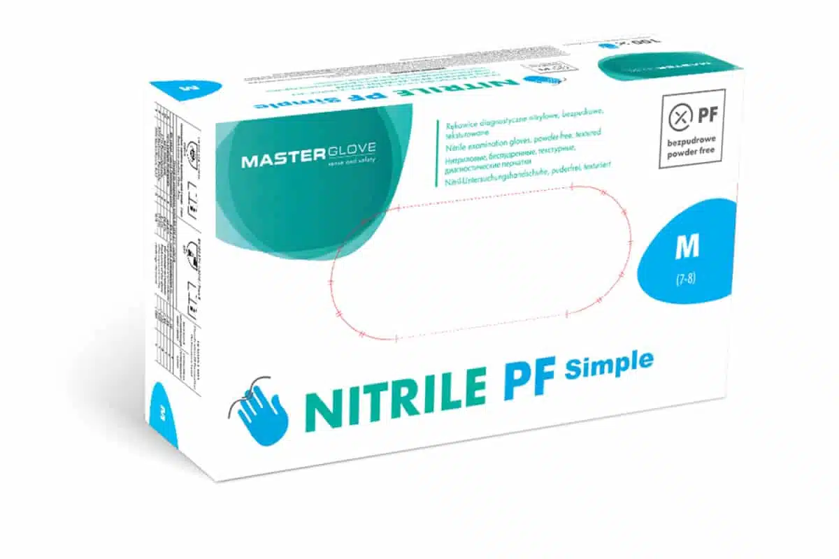 RĘKAWICE NITRYLOWE NIEBIESKIE 100SZT M