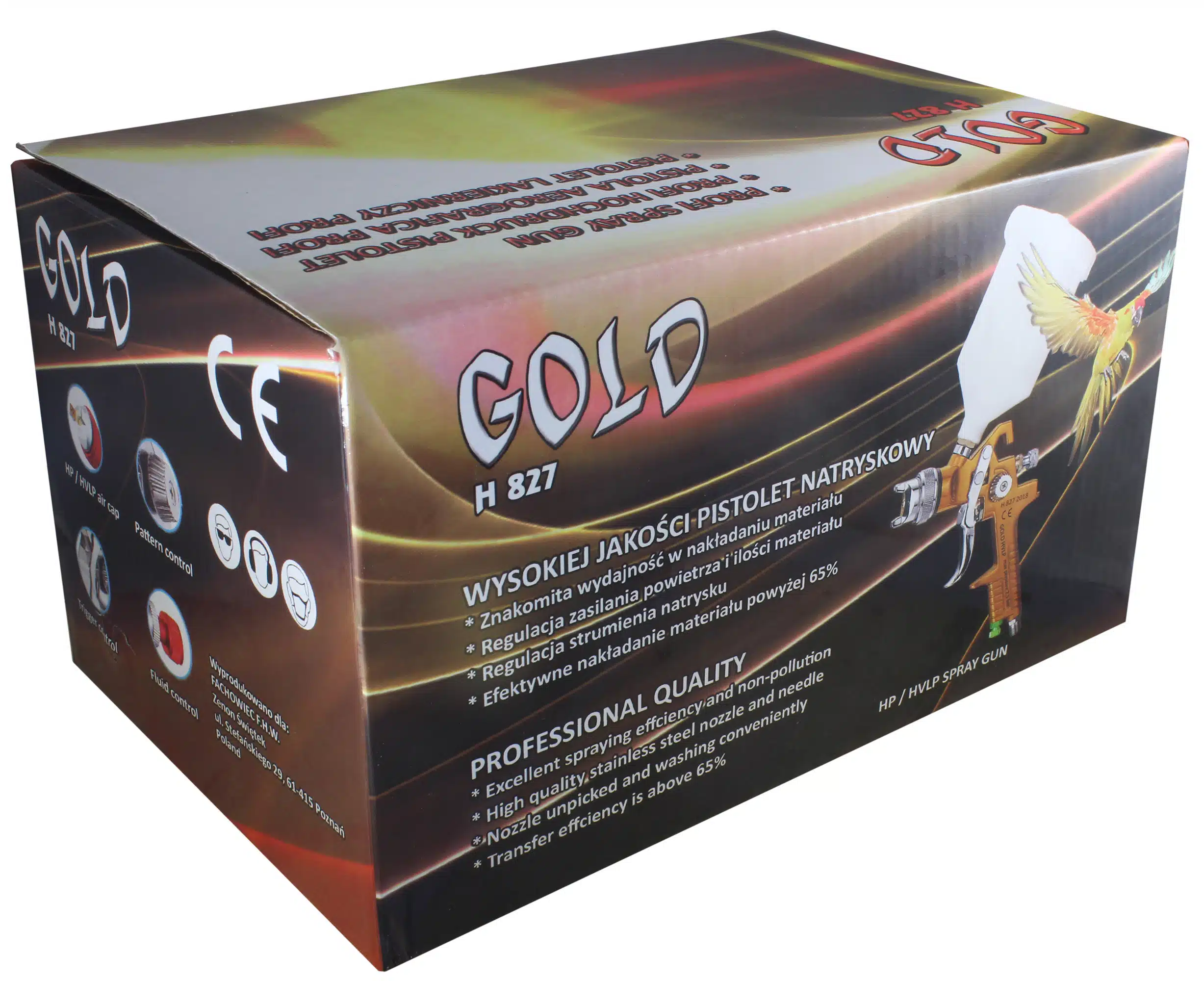 PISTOLET LAKIERNICZY A-GOLD HVLP 1.4 MM - obrazek 6