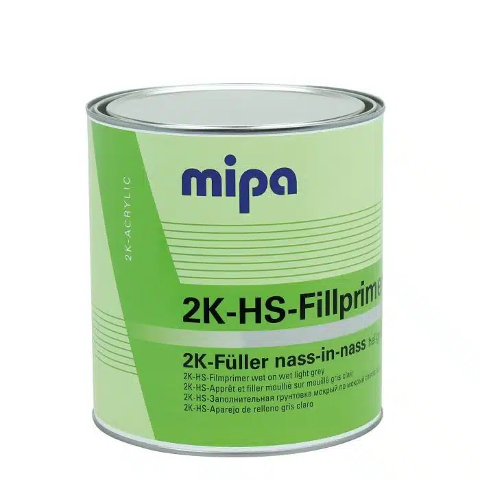 MIPA PODKŁAD AKRYLOWY FILLPRIMER MOKRO NA MOKRO 2K KPL +MS25 1,25L JASNOSZARY